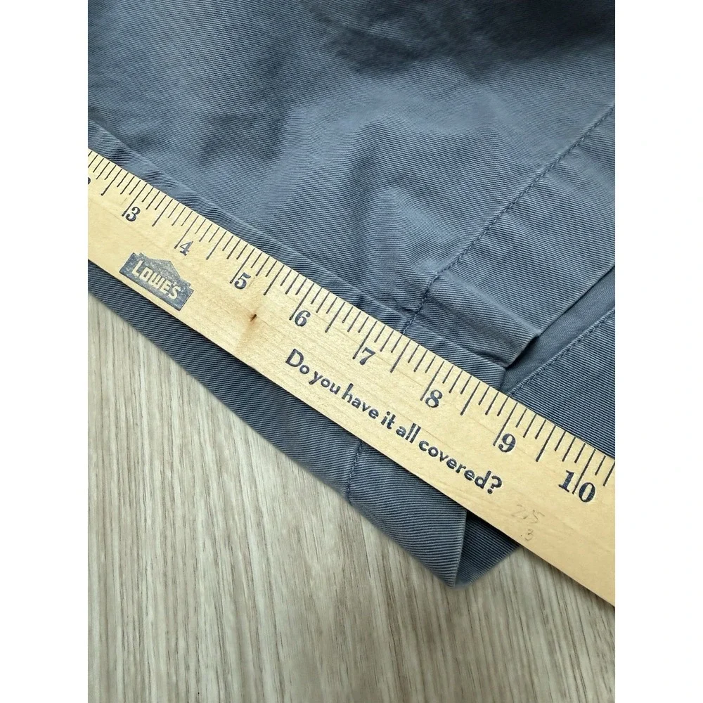 Polo Ralph Lauren Cotton Chino flat Front Washed Navy Blue Classic Fit Shorts 36
